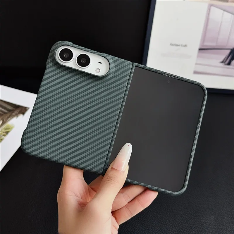 Carbon Fiber Magnetic Hard Case with Hinge Protection and Screen Glass