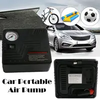 Pompe à Air de secours pour voiture, gonfleur de pneus automatique DC 12V avec manomètre, prise allume-cigare compacte et Portable pour camion SUV 3