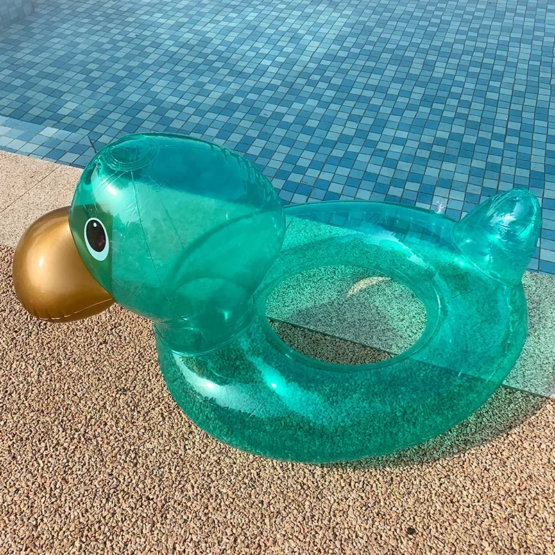 Barsha children's swimming ring popular thickened ins baby underarm transparent large head duck flotation device from China