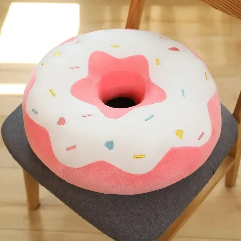 Soft Toy Stuffed Cream Doughnut  Plush Pillow Simulation Food Sofa Chair Cushion Kids Girl Gift Futurism Sweet Buns Donut 3