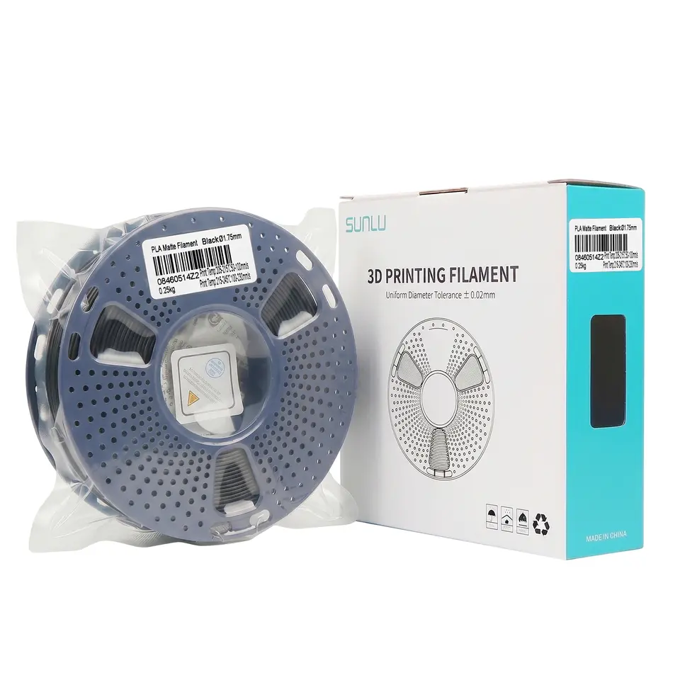 SUNLU Matte PLA 250g Filament 1.75mm Colorful High Quality for Creality Ender Bambulab FDM 3D Printer image 2
