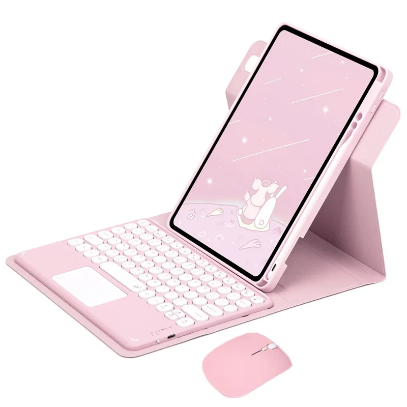 Touchpad Keyboard Case with 360° Rotation and Pencil Slot
