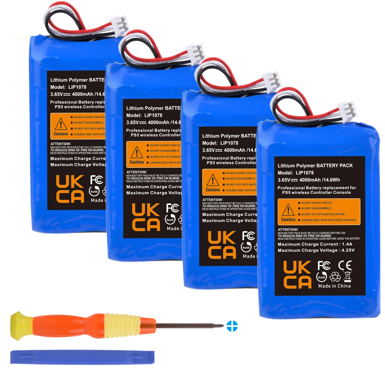 

PS5 Battery Controller, 3.65V 4000mAh LIP1708 Battery for Sony PS5 Controller DualSense Game Controller