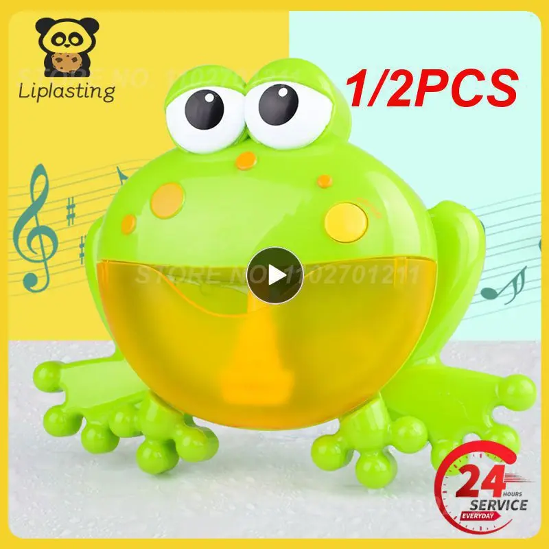 

1/2PCS Bubble Crabs Frog Baby Bath Toy Toddler Bath Bubble Maker Pool Swimming Bathtub Soap Machine Bathroom Toys for Children