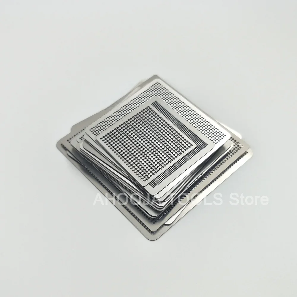 Steel Mesh Laptop Nvidia Chip NC-559-ASM Flux Bga Reballing Stencil Tample Kit 27 Pcs with Universal Reball Station NC 559