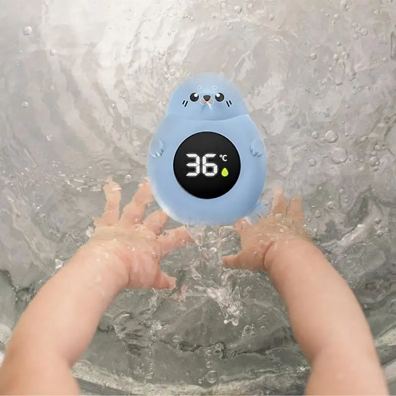 Tub Temperature Gauge Waterproof Digital Water Temperature Gauge Cute Animal Design Upgraded Sensor Led Display Bathtub Pool