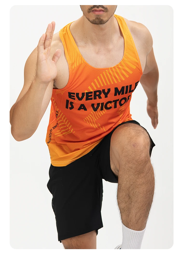 Herren Marathon Tank Ultraleicht Laufweste Shirt Lose Dry Fit Workout Ärmelloses T-Shirt Outdoor Jogging Trainingskleidung – Detail 11