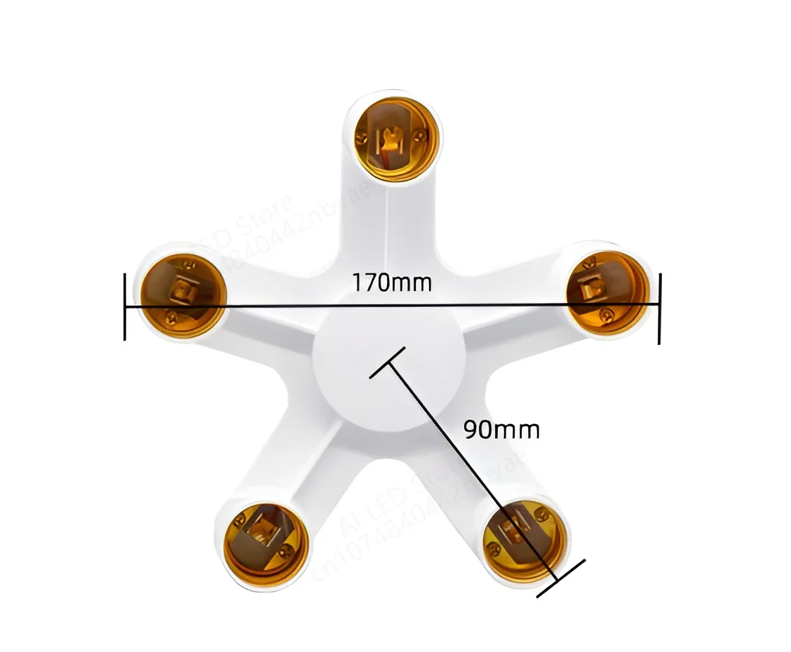 E27 LED Base 220V Light Screw Splitter Adapter Lamp 110V Holder S7c768b4fb1ad4e478d41c0fb31dd3101O