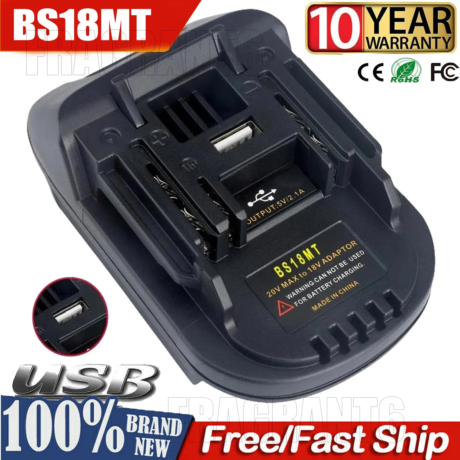 BS18MT Battery Adapter Converter USB For Bosch 18V BAT619G/620 Batteries Convert For Makita BL 1860 Lithium Tools for dewalt to for milwaukee battery adapter convert for dewalt 18v lithium batteries to for milwaukee 18v cordless power tools