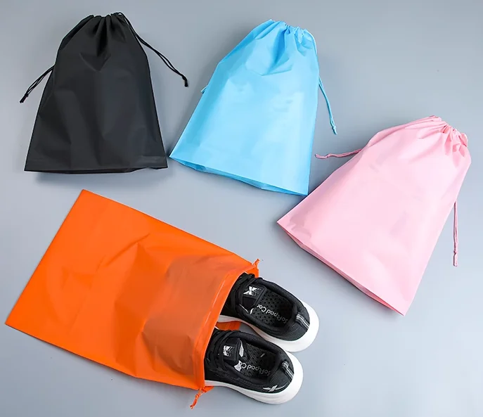 Farbige, mattierte Kordelzugtasche für Kleidung, Unterwäsche, Schuhe, Aufbewahrung, Verpackungsbeutel, Kordelzugbeutel, Logo-Druck – Detail 10