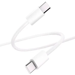 Ultra - Durable 240W Fast Charging Braided USB - C to USB - C Cable - 3m (White)