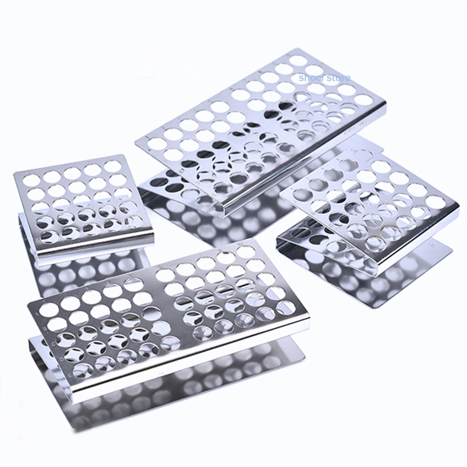 Reagenzglasgestell Z-förmiges Zentrifugalrohrgestell aus Edelstahl 15 ml Reagenzglasgestell 25/50-Loch zur Öffnung ≤15 mm/17 mm Rohre – Detail 6