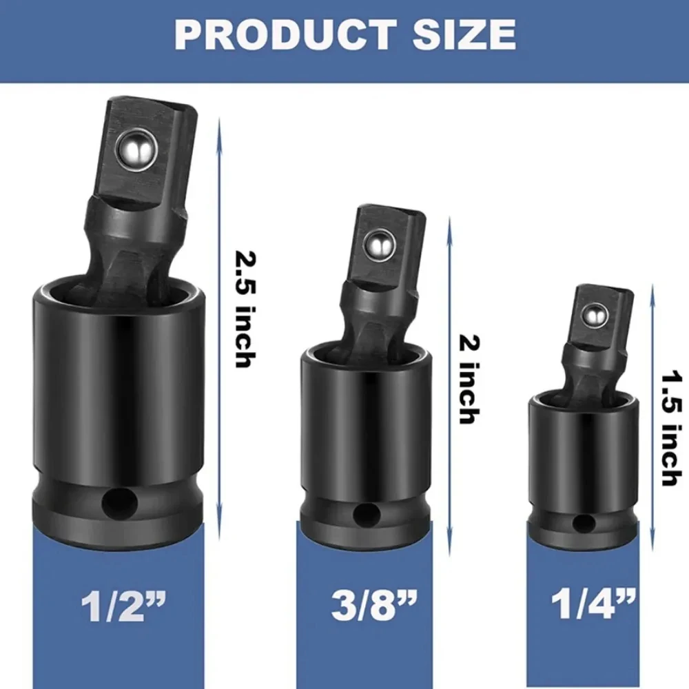 1/4/10PCS 1/2 3/8 1/4 inch Impact Socket Adapter Reducer Set Use Wrenches Drills in Auto and Impact Driver Construction Work