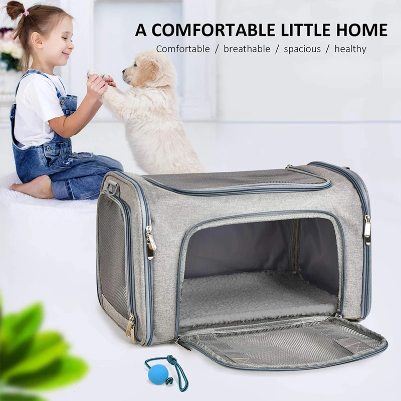 

Large Cat Handbag Carriers Pet Puppies Outdoor Breathable Transparent Carrier Collapsible Waterproof Travel Dog Puppy Supplies