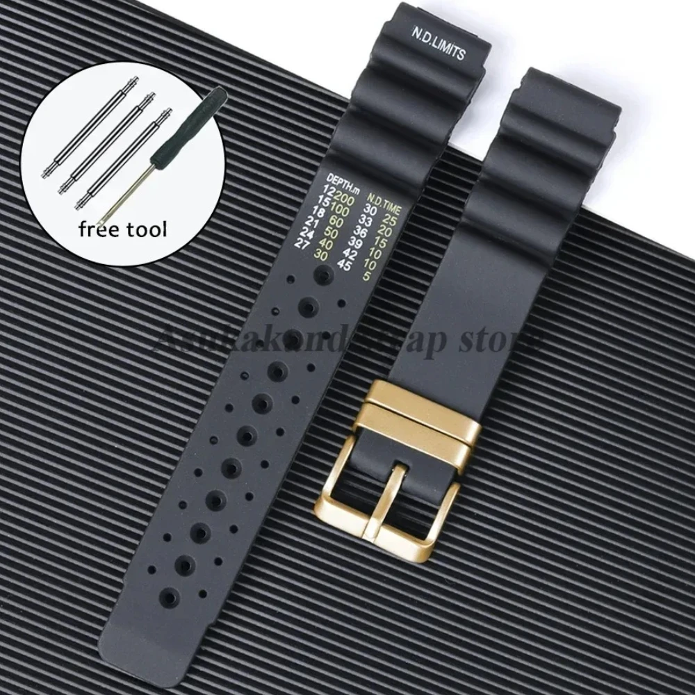 Premium Silicone Strap Dive Watch Band - Durable Rubber Diving Belt