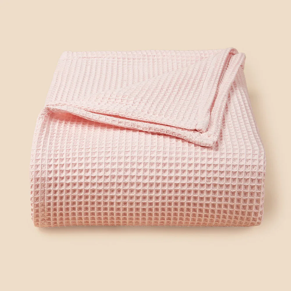 1pc Pure Cotton Blanket Waffle Pineapple For Honeycomb Mesh Blanket Baby Nap Blanket Lattice Mesh Throw Blanket Home Textile 2