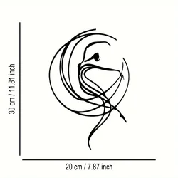 Elegant Minimalist Dancer Metal Wall Art - Modern Craft Decor Piece (AI00188)