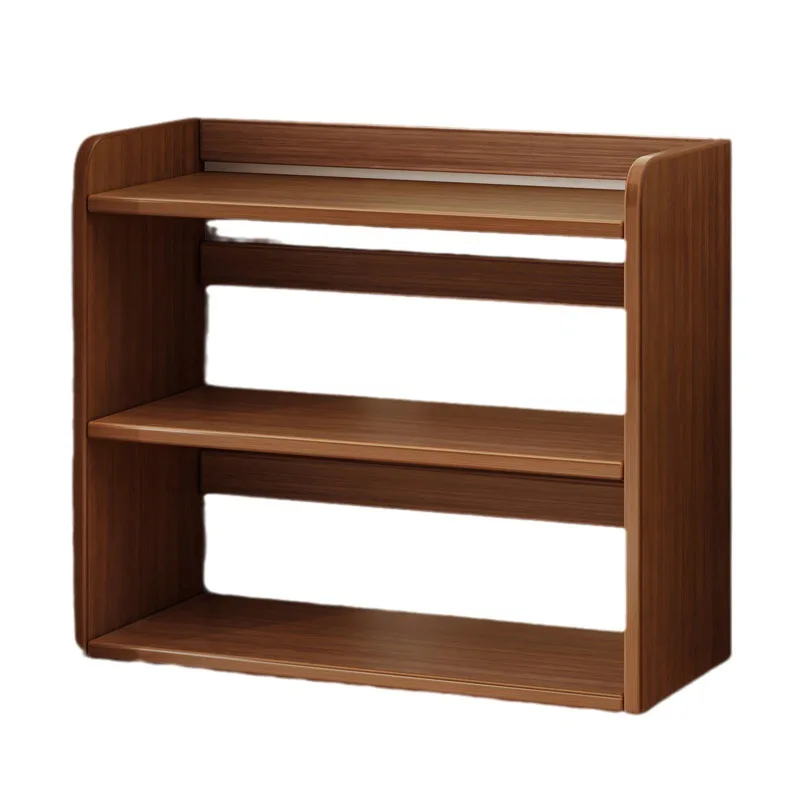 Bookcase Storage Table Bookshelf Wood Storage Shelf for Student Home Desk