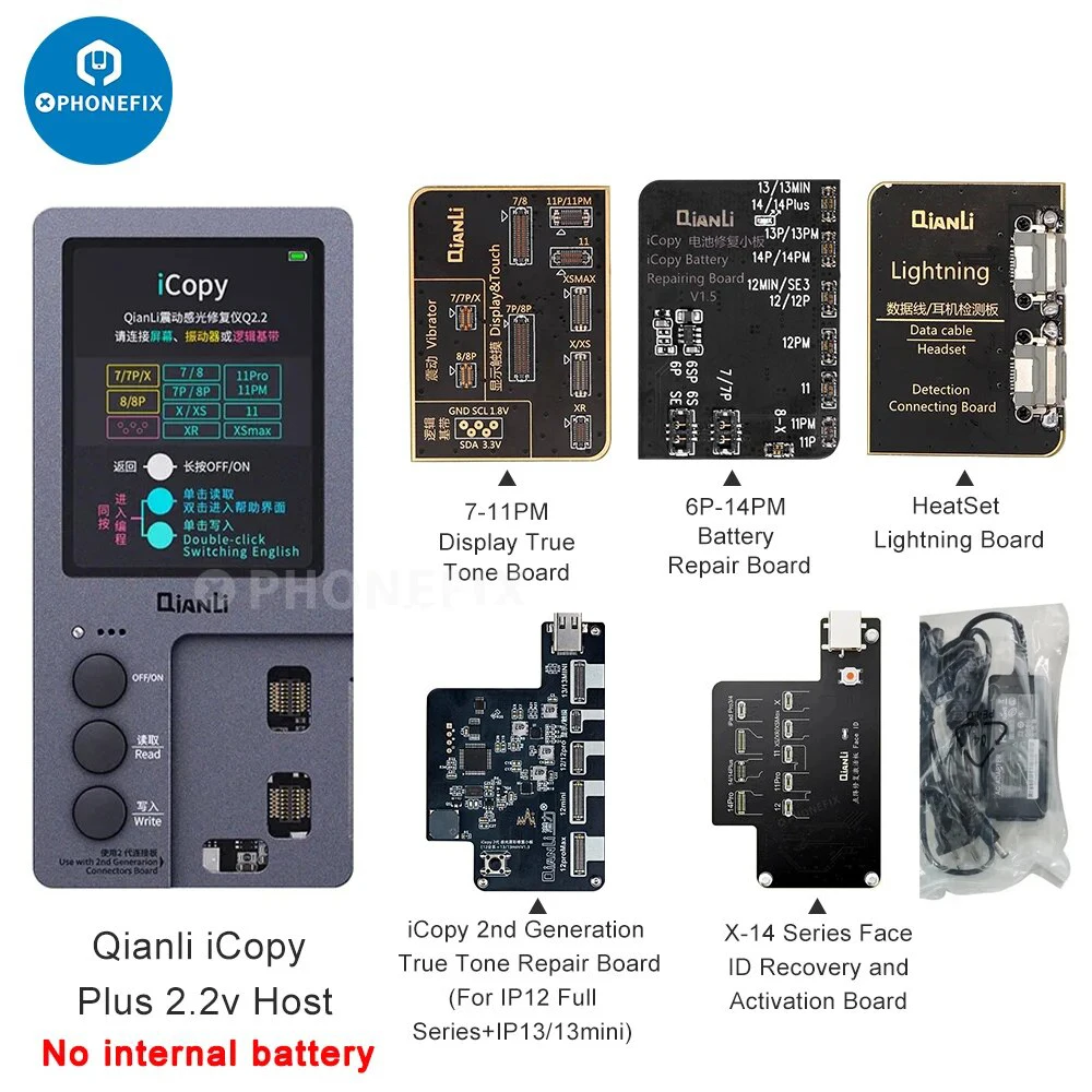Qianli iCopy Plus 2.2 Programmer True Tone Board Face ID Battery Flex Cable Replacement for iPhone 11 12 13 14 15 Repair Tools