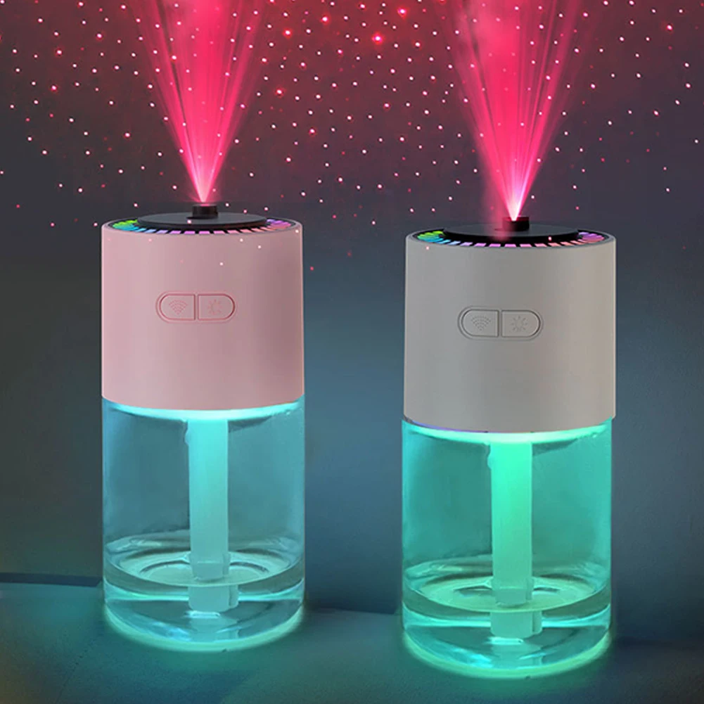 Car Air Humidifier with RGB LED Light 280ML Portable Mini USB Aroma Diffuser Rechargeable Cool Mist Maker for Bedroom and Travel