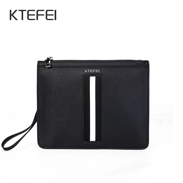 New Men's Clutch Bag Large Capacity With Dual Zipper And Multiple Pockets,  Pu Leather, Multi-functional For Business And Casual