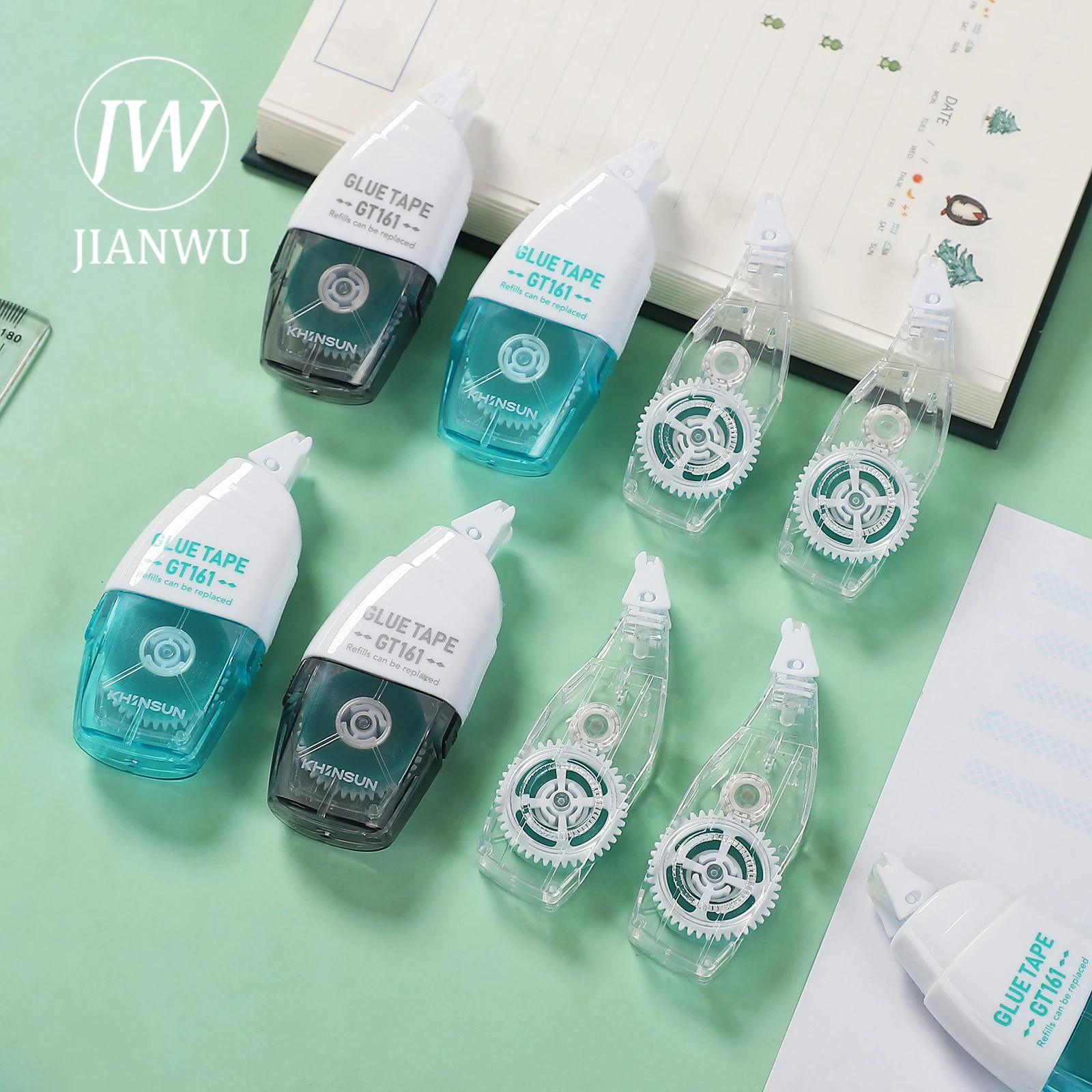 Transparent Double-sided Dispensing Glue Set Point Type Adhesive Creative DIY Student Supplies 2 Pcs/set stationery set