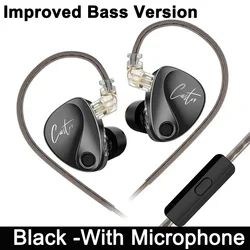 Enhanced Bass HiFi Wired Earbuds with Tunable Armature and Accessories (Castor Black MIC)