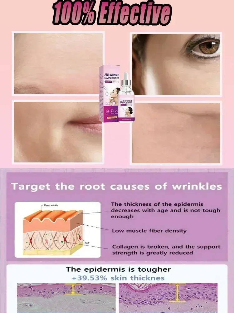 Instant Anti Wrinkle Aging Effect Remove Facial Wrinkles Fine Lines Around The Eyes Crow's Feet Neck Wrinkl Serum Facial 4