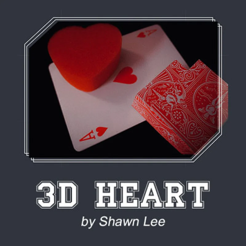 

3D сердце от шоуна ли, волшебные трюки, Исчезающие карты, изменение в губку, сердце, магия, крупный план, иллюзии бара, подвески, реквизит для магилизма