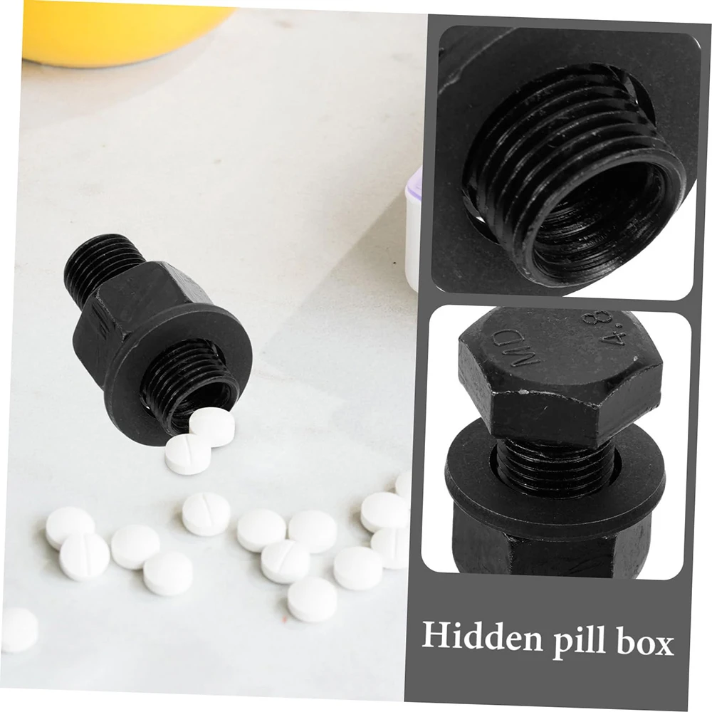 Small Spark Plug Pill Case - Secret Hidden Compartment Stash Box Diversion Safe