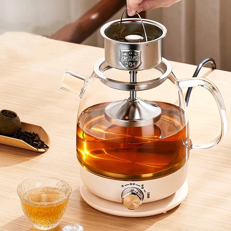 1L Black Tea Tea Maker Glass Electric Kettle Pu'er Steamed Tea