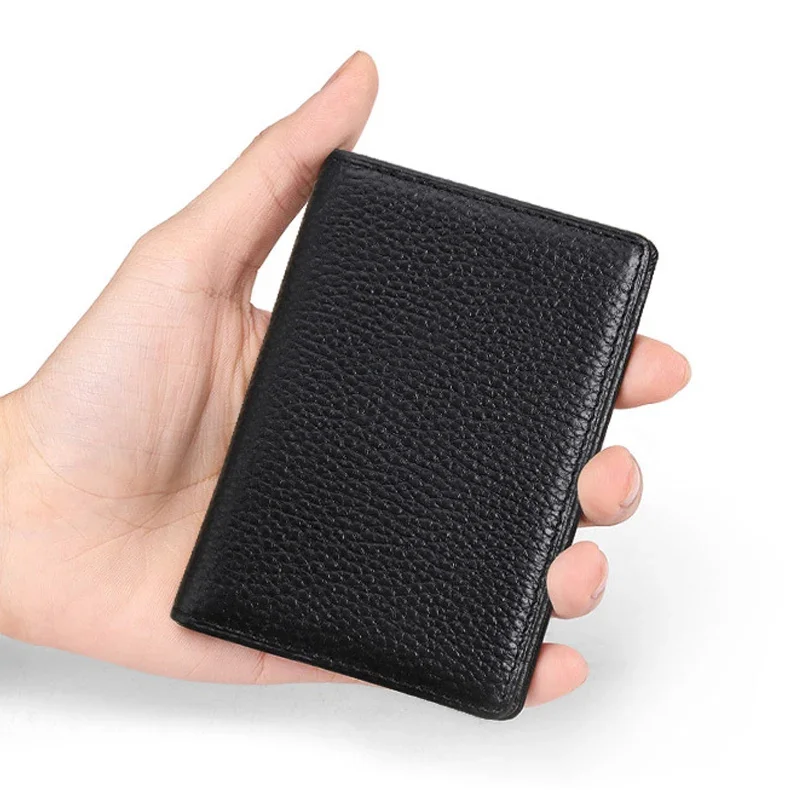 Men's Leather Bifold Card Wallet Bank Card ID Holder