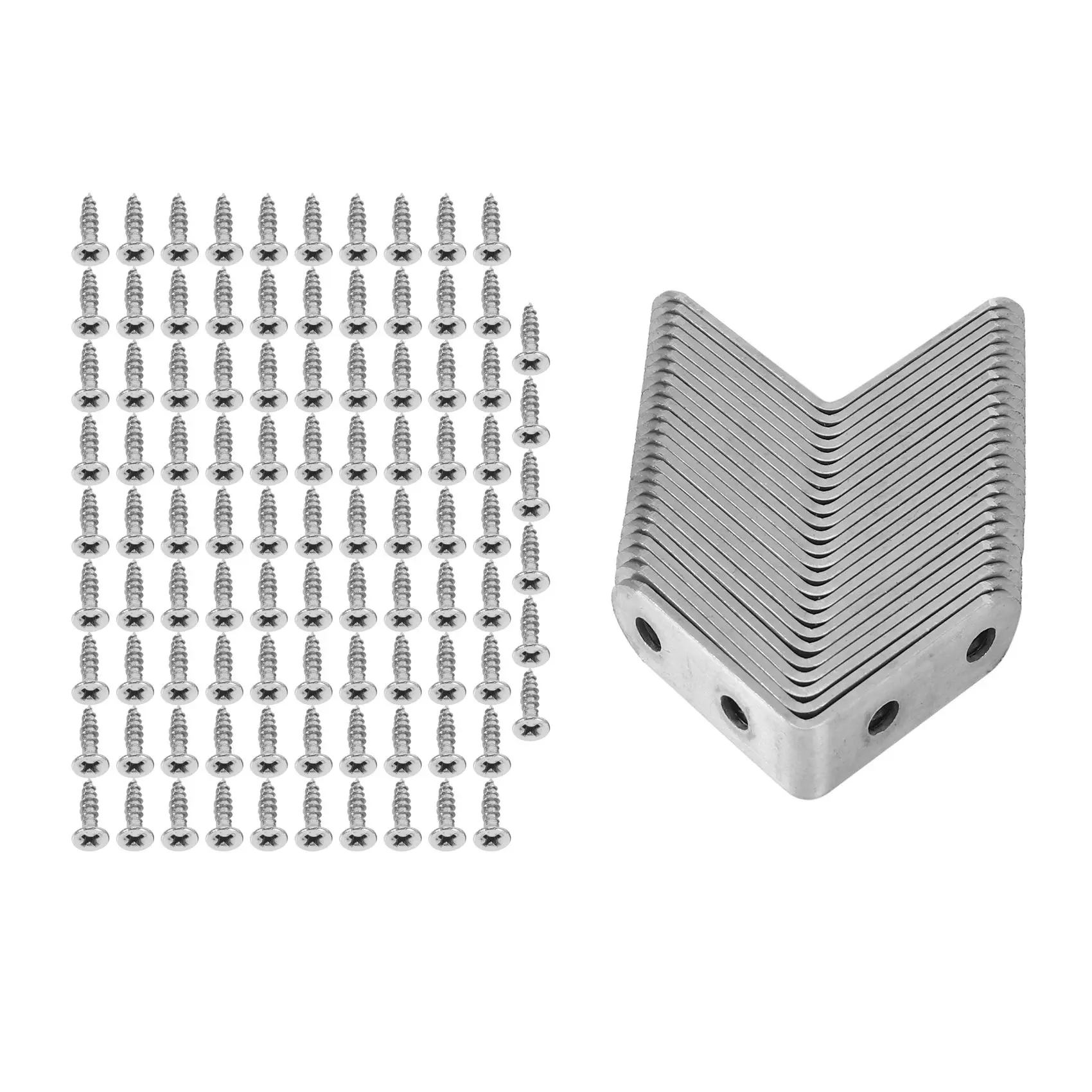 

24 Pieces Stainless Steel Corner Braces (1.57 X 1.57 Inch,40 X 40 Mm) Joint Right Angle Bracket Fastener L Shaped Corner