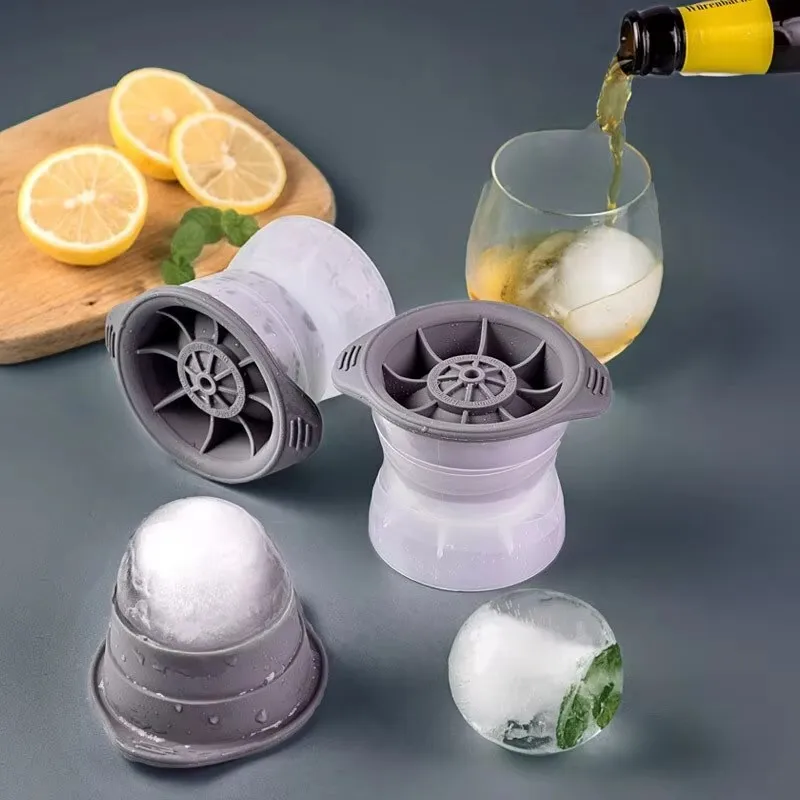 Ice Mold Kitchen Tools Portable Silicone Round Transparent Silicone Ice Hockey Mold Bar Utensils