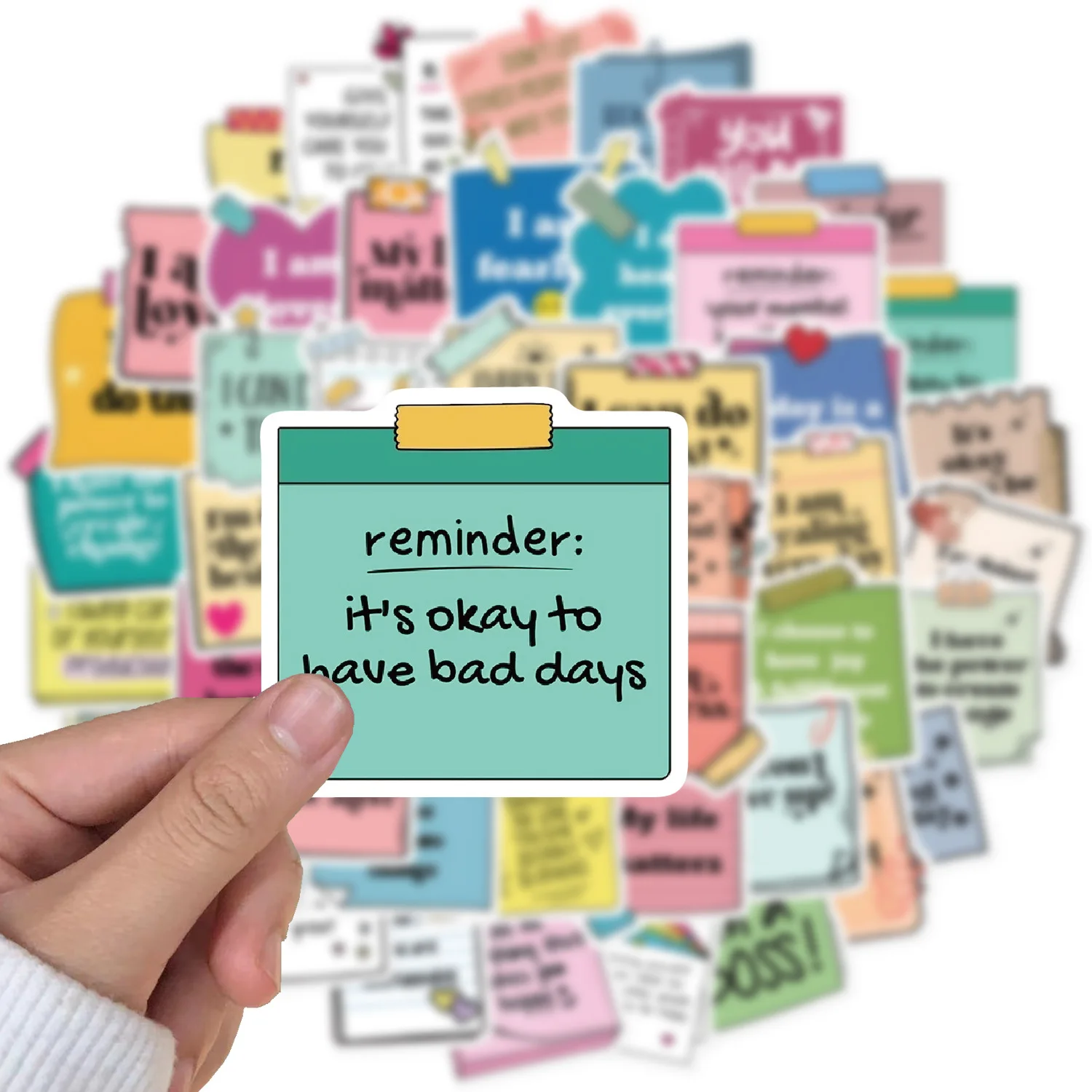 50pcs Self-adhere Motivational labels Cartoon Graffiti Stickers Phone Guitar Laptop Notebook Suitcase Water Bottle Waterproof 4