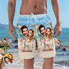 Custom Couple Face Beach Shorts Romantic Wedding Short Pants Funny Pineapple Shorts Comfortable Swim Trunks Best Wedding Gift 5