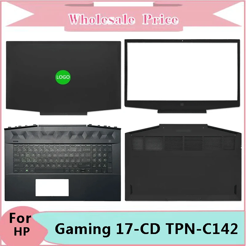 Новинка для ноутбука HP Pavilion Gaming 17-CD, задняя крышка ЖК-дисплея, передняя рамка, верхняя Подставка для рук, Нижняя основа, Фотоэлементы с клавиатурой, петли