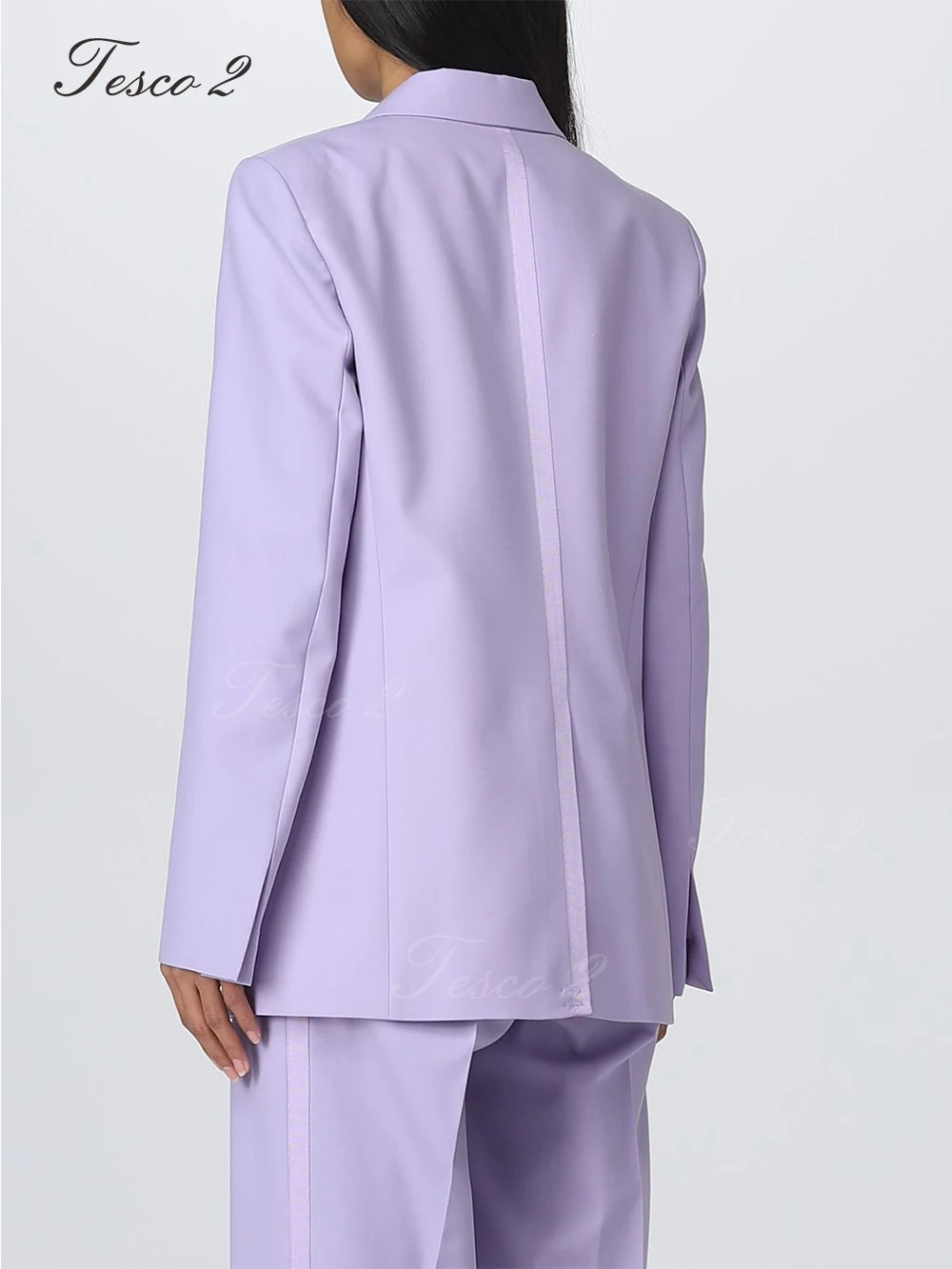 Tesco 2 Casual Loose Fitting Women's Suit Design Sense Decoration Stripes Summer Outfits For Women 2023