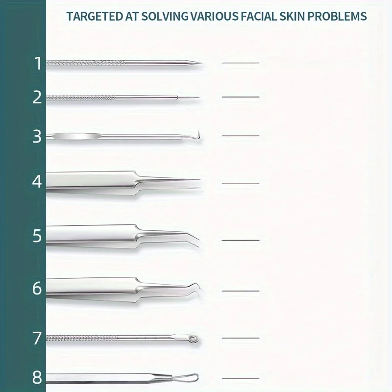 4PCS Blackhead Remover Acne Needle Tools Set Face Cleaning Black Dots Pimple Comedone Extractor Pore Cleaner Skin Care Products 4