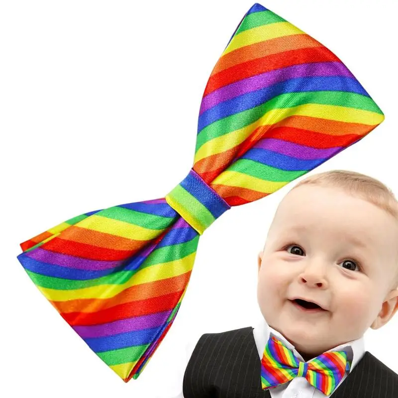 

LGBTQ Rainbow Bowtie Gay Pride Neckwear Bowties Colorful Rainbow Butterfly Bowknots Cravats For Adults Kids Ceremonies