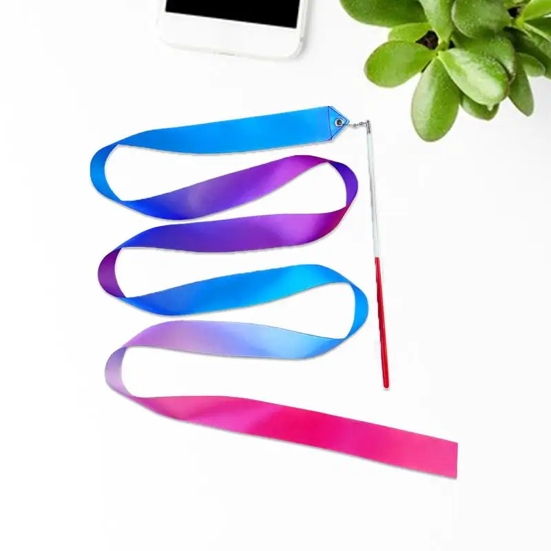 Ballet Streamer Dance Ribbons Rhythmic Gymnastics Equipment Ballet Training Rhythmic Twirling Rod Rainbow Stick