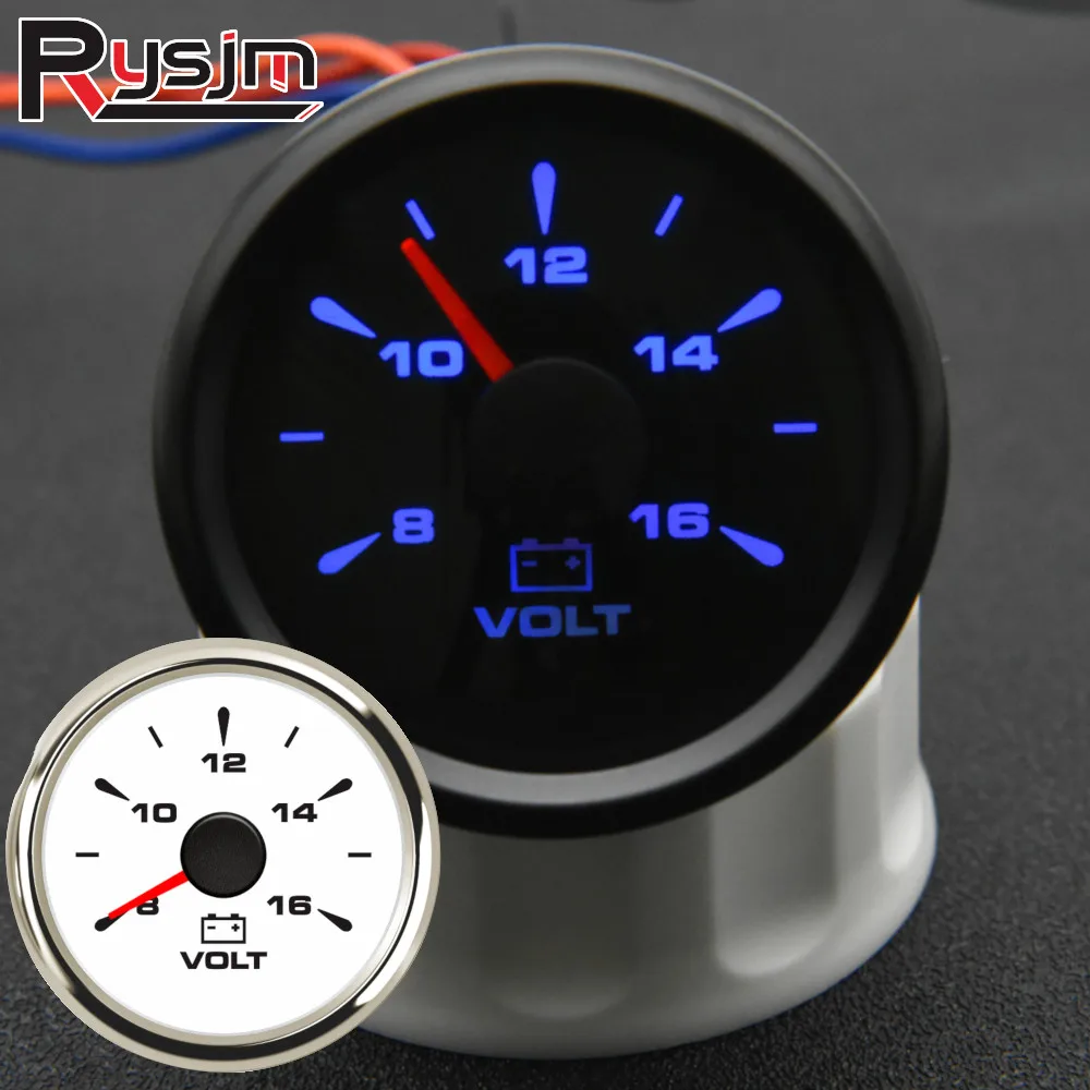 52mm Waterpoof Marine Voltage Gauge Boat Car Volt Gauge Auto Voltmeter