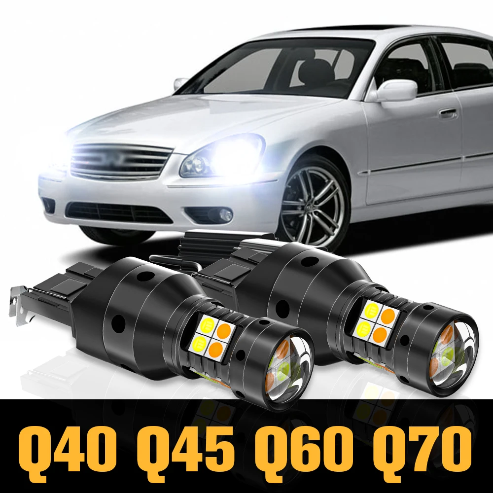 

2pcs Canbus LED Dual Mode Turn Signal+Daytime Running Light DRL Accessories For Infiniti Q40 Q45 Q60 Q70 2013 2014 2015 2005 200