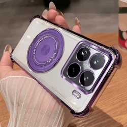 Enhanced 360° Rotating Stand Shockproof TPU Phone Case with Skin - friendly Grip for Xiaomi 17T Pro (Purple)