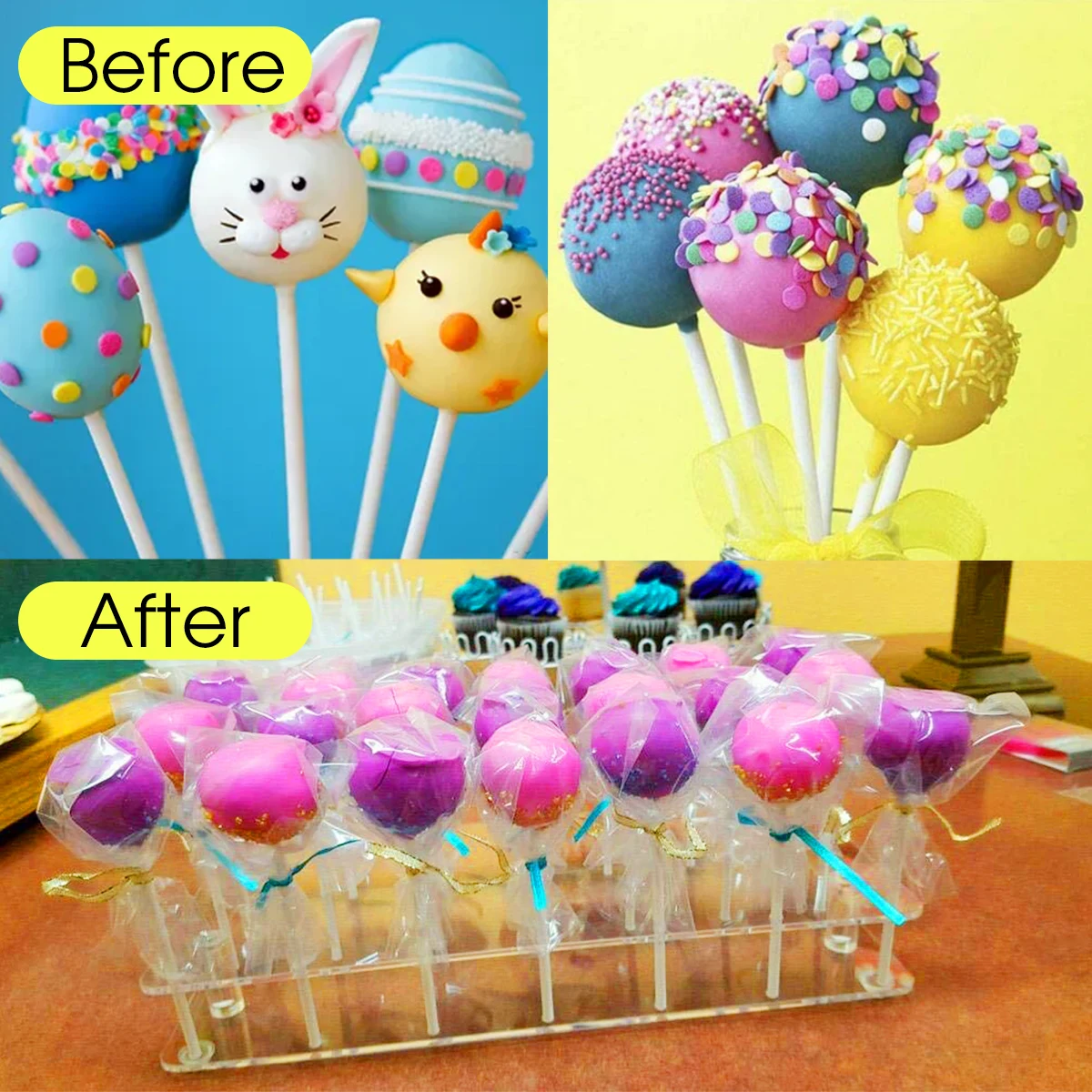 Acrylic Lollipop Stand 20/21Hole Transparent Lollipop Display Detachable Cake Stand Holder cake stand dessert stand lollipop rack for Party Decor Candy Holder