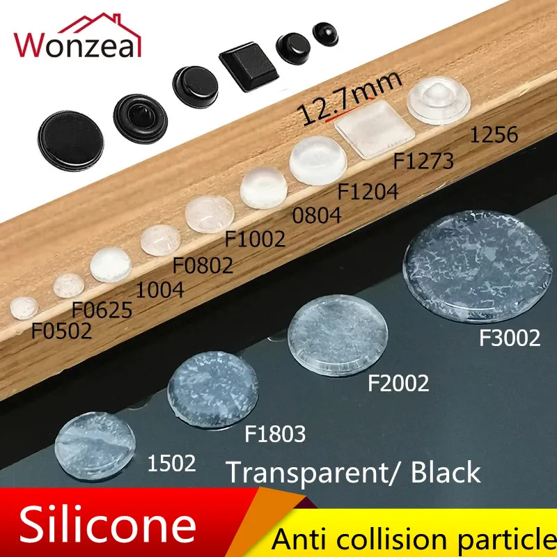 Self-adhesive Rubber Damper er PadFurniture Door Stopper Durable Collision Cushion Prevent Noisy Bumper Silicone Pads