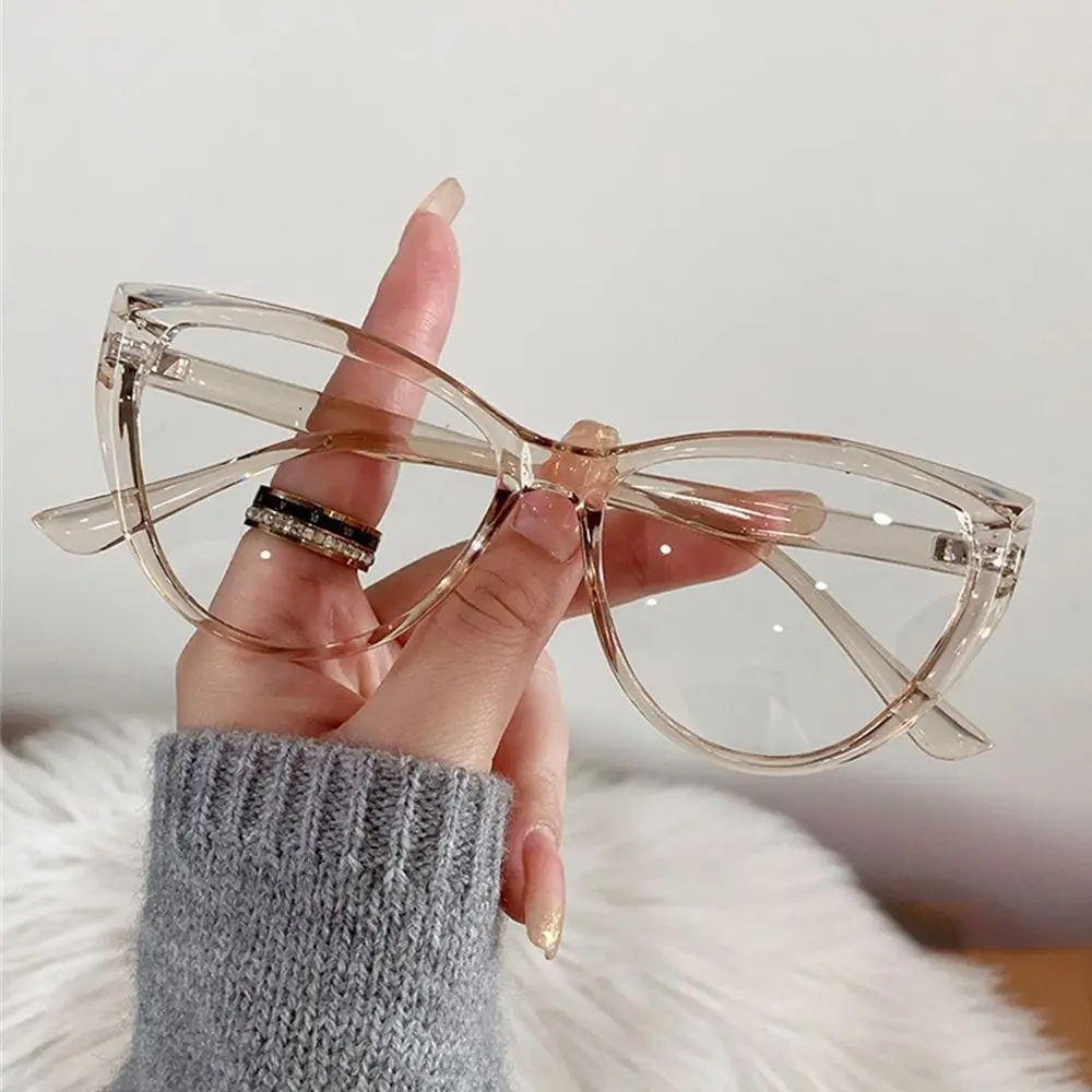 PC transparenten Rahmen Anti-UV-blaue Strahlen Brille ultraleichte Vision Pflege flachen Spiegel Brillen PC Computer Brille Frauen Mädchen – Detail 8