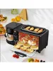 3 in 1 breakfast machine, bread toaster, electric kitchen oven, kitchen appliances 3