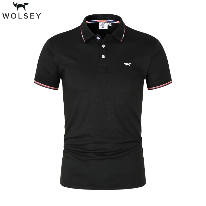

2024 New Wolsey Golf Summer Men High Quality in Short Sleeved Casual Street Wear Polo Shirt Mens T-shirt Top Men's Clothing