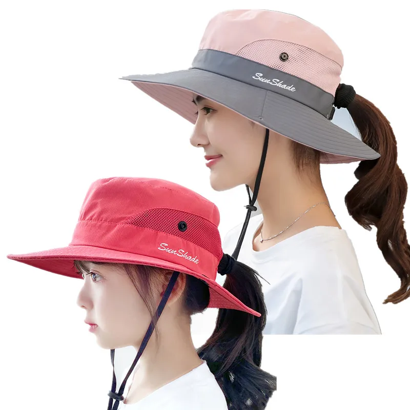 Women Bucket Hat Sun Hat Outdoor UV Protection Bucket Hat Women Panama Summer Wide Brim